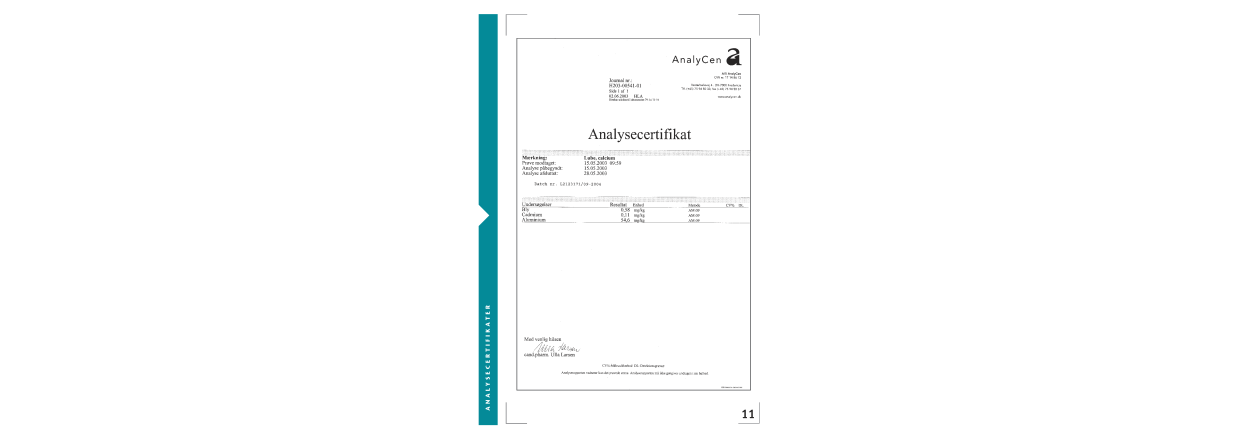 Analyse af kalktabletter